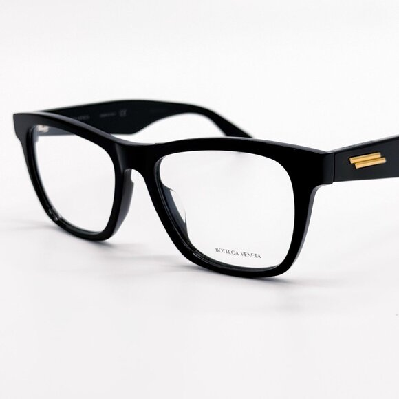 NEW BOTTEGA VENETA EYEGLASSES BV1120OA 001 BLACK SQUARE WOMEN EYEWEAR main image 5